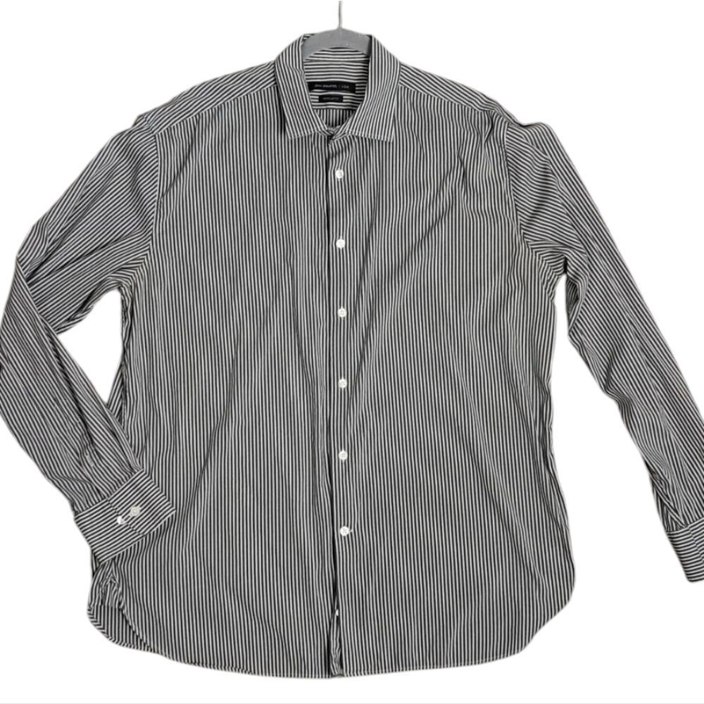 John Varvatos Monochrome Striped Dress Shirt Size 17